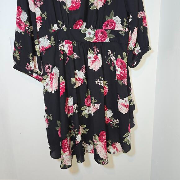 Torrid Floral Kimono Womens Size 2 2X 3/4 Sleeve Semi Sheer Fairycore - Picture 9 of 11